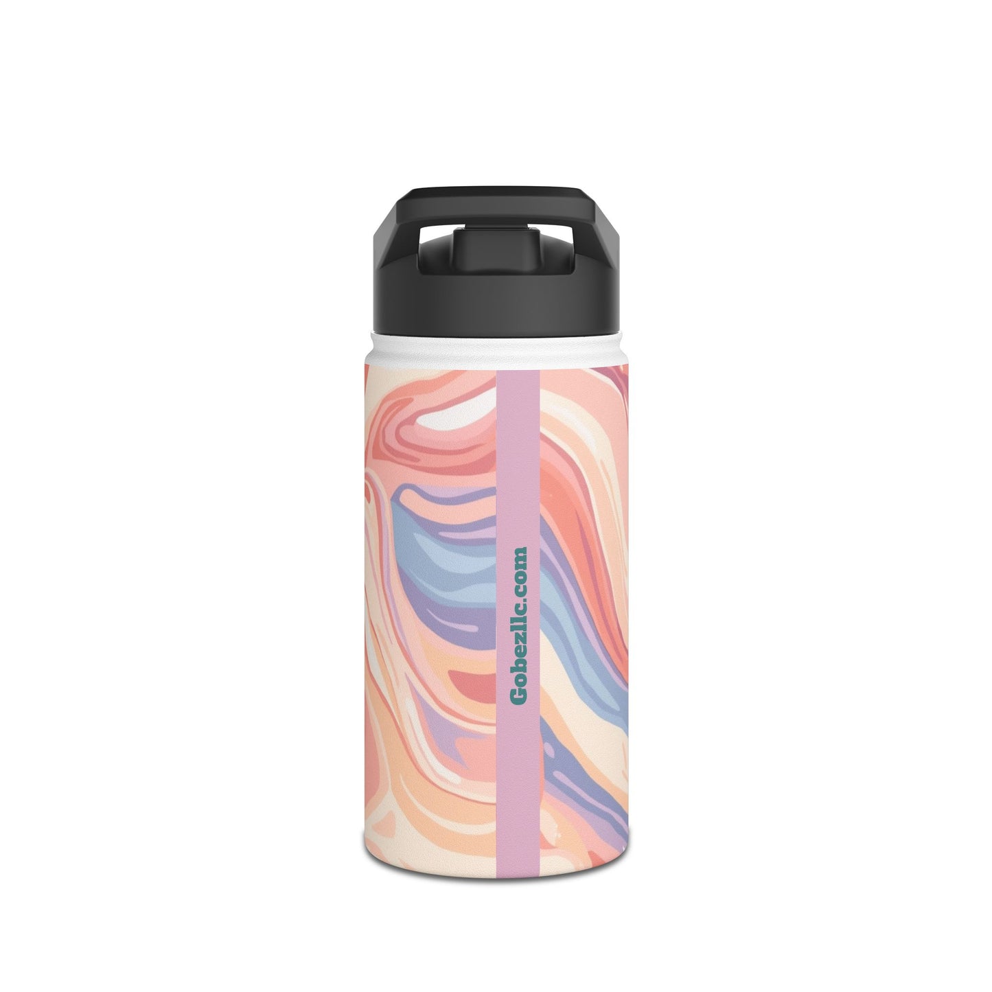 Pastel Marble Swirl Stainless Steel Water Bottle