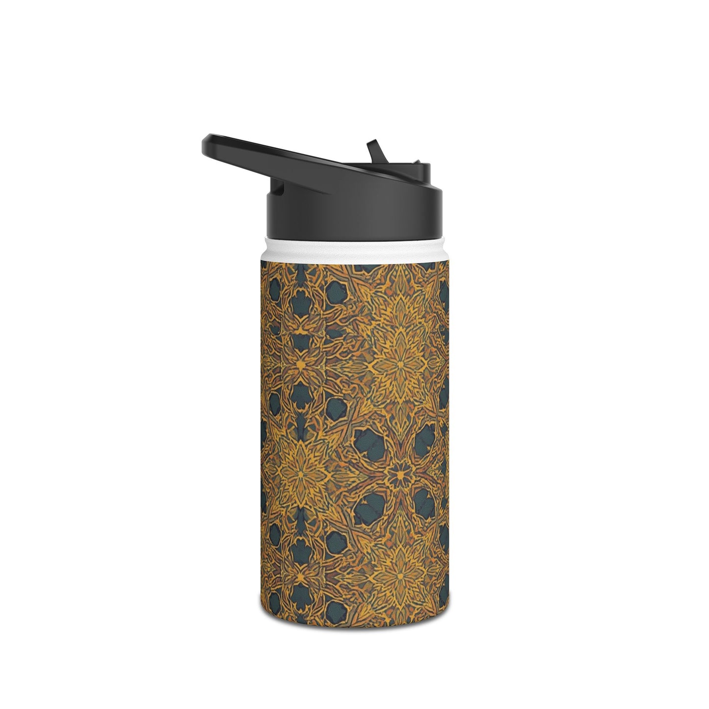 Mandala Gold Pattern Stainless Steel Water Bottle