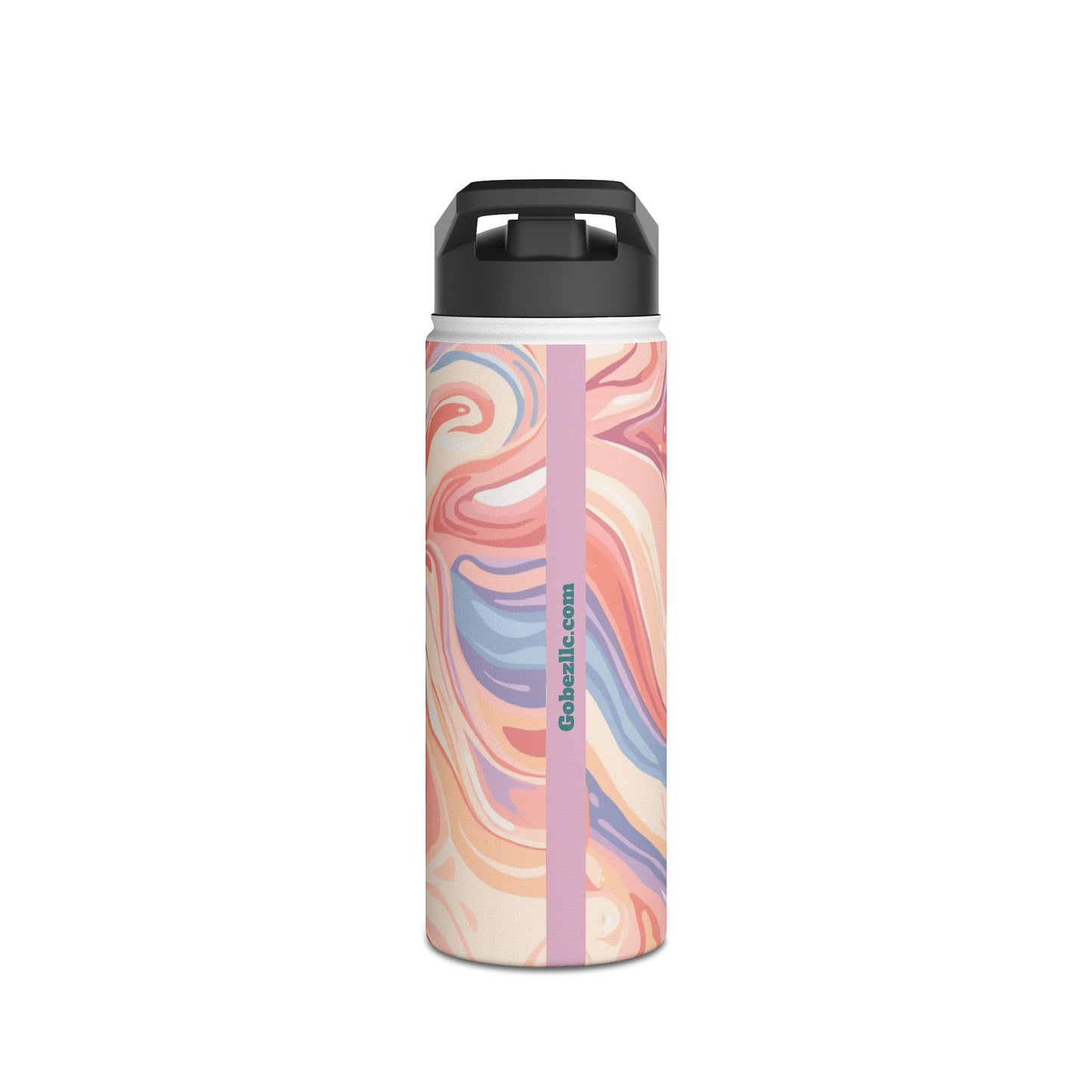 Pastel Marble Swirl Stainless Steel Water Bottle