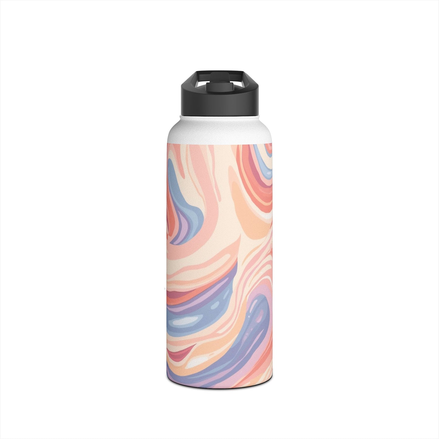 Pastel Marble Swirl Stainless Steel Water Bottle