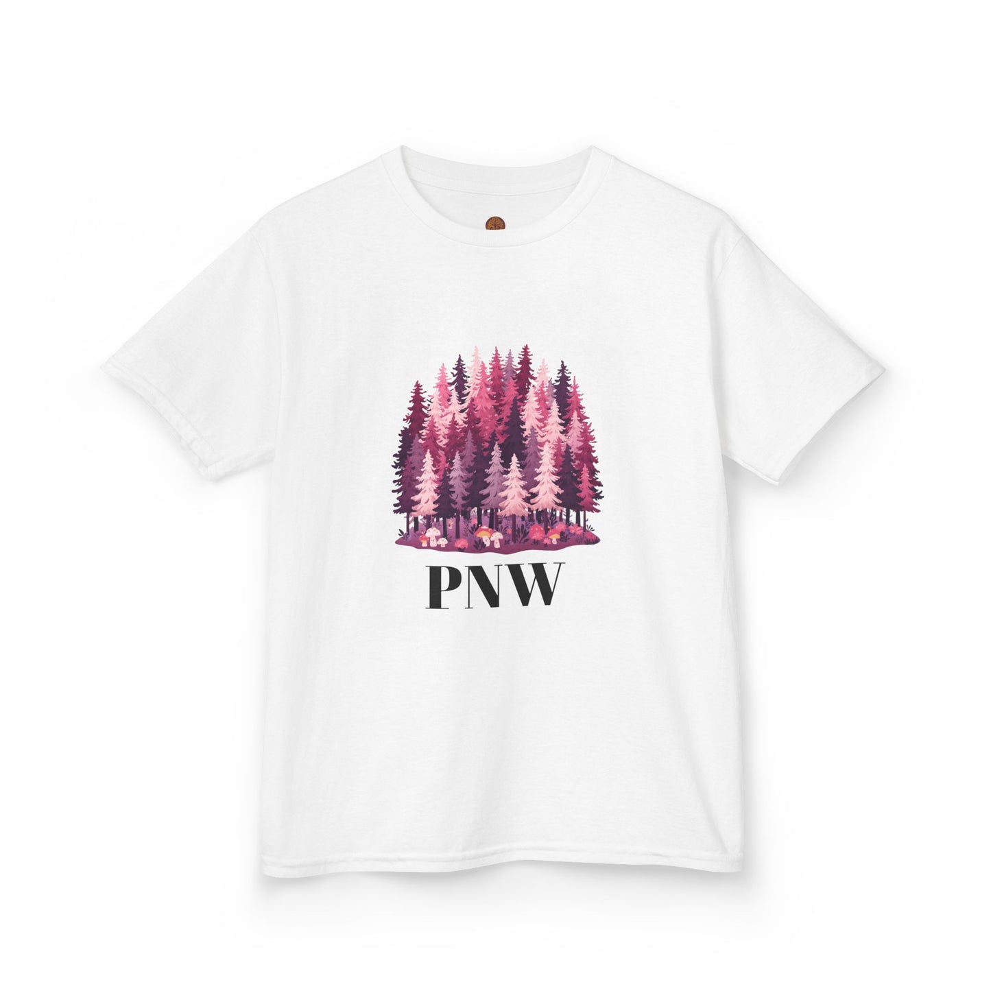 Pink Pine Forest Pacific Northwest woodland kids design
