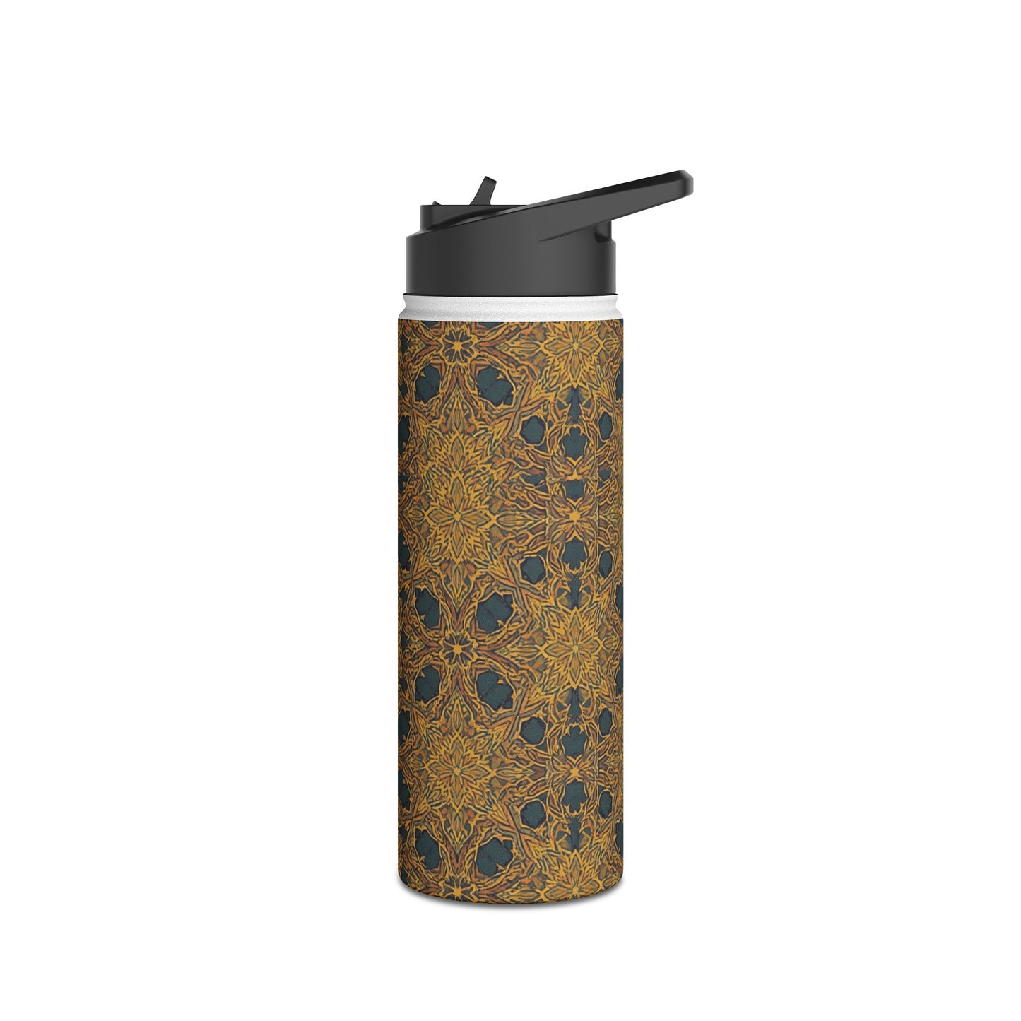 Mandala Gold Pattern Stainless Steel Water Bottle