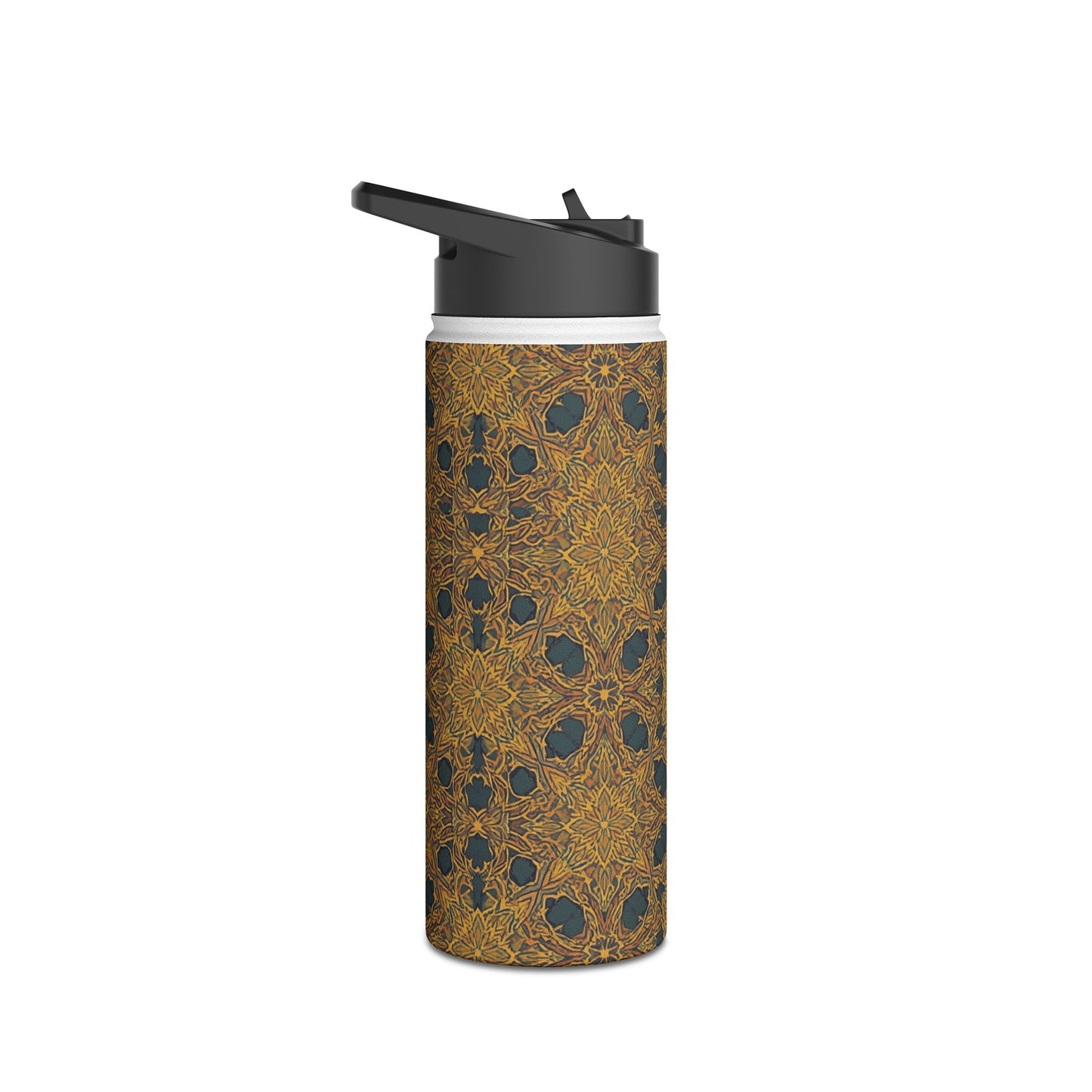 Mandala Gold Pattern Stainless Steel Water Bottle