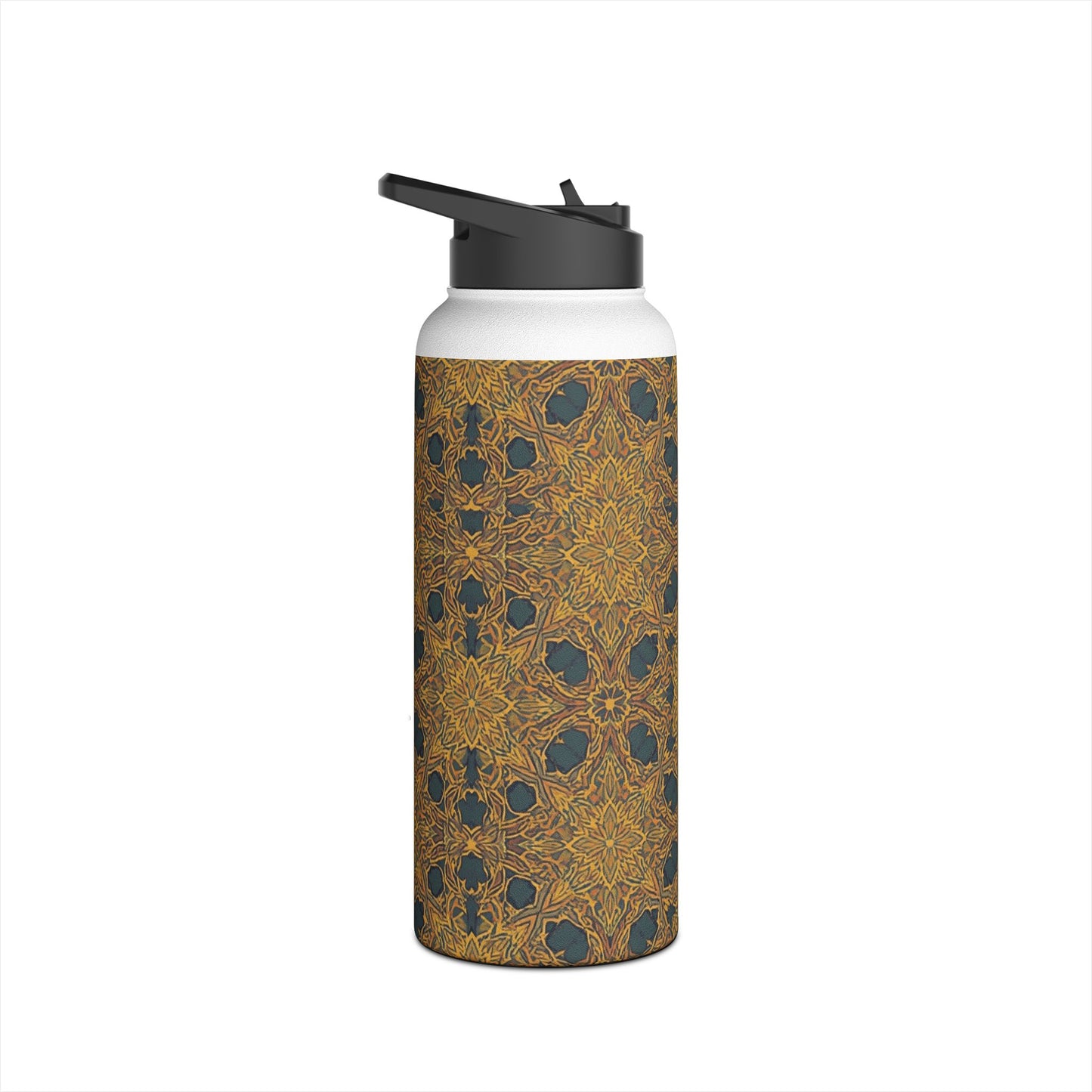 Mandala Gold Pattern Stainless Steel Water Bottle
