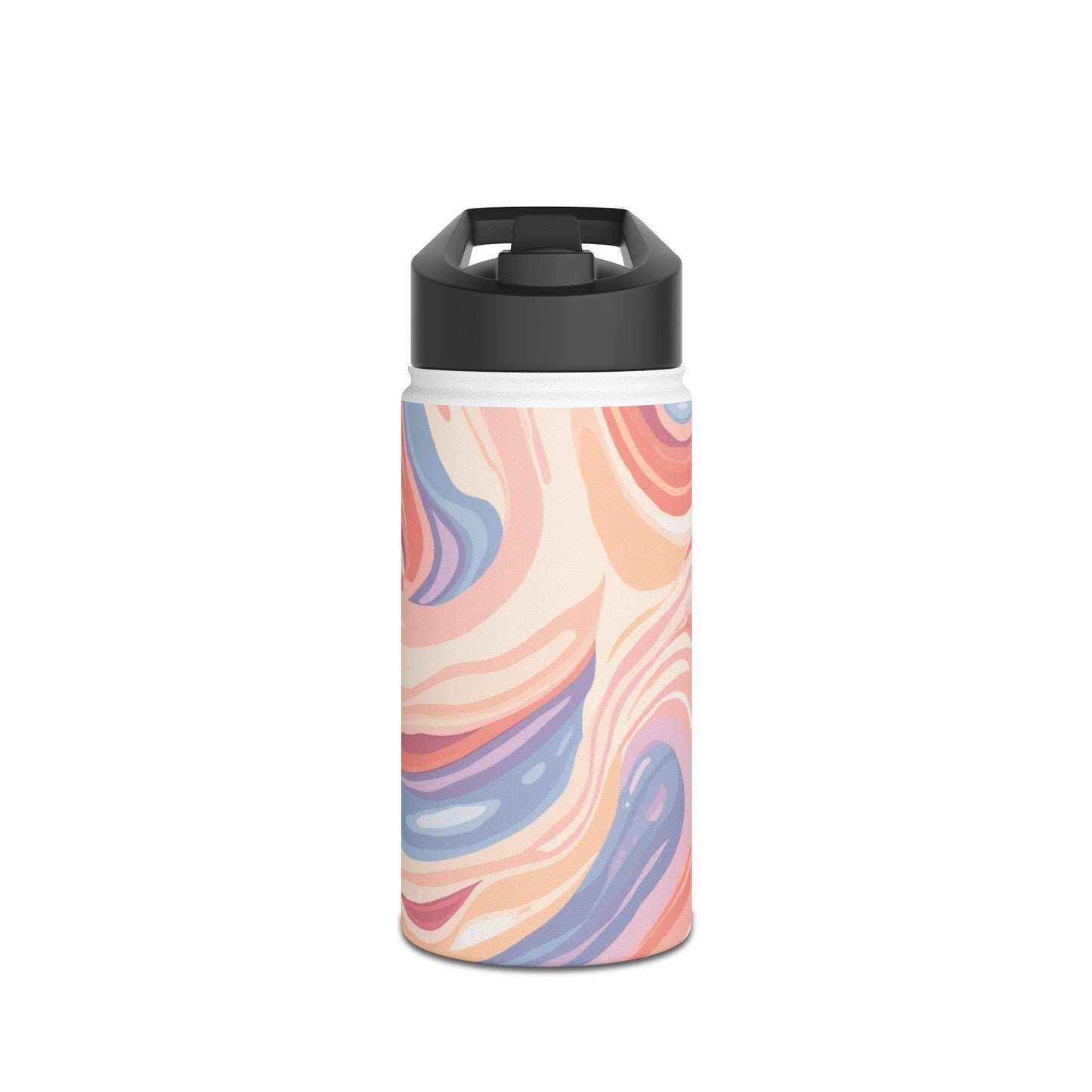 Pastel Marble Swirl Stainless Steel Water Bottle