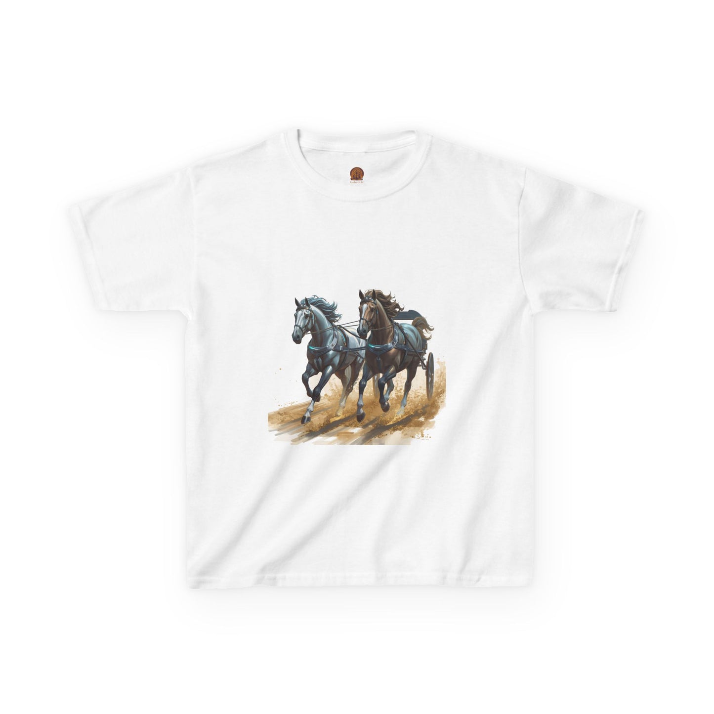 Vintage Horse Chariot Illustration Tee