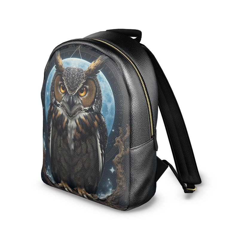Majestic Horned Owl - Luxury Handcrafted Leather Backpack
