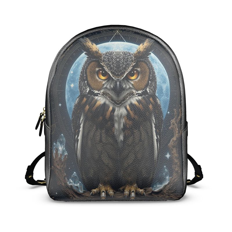 Majestic Horned Owl - Luxury Handcrafted Leather Backpack