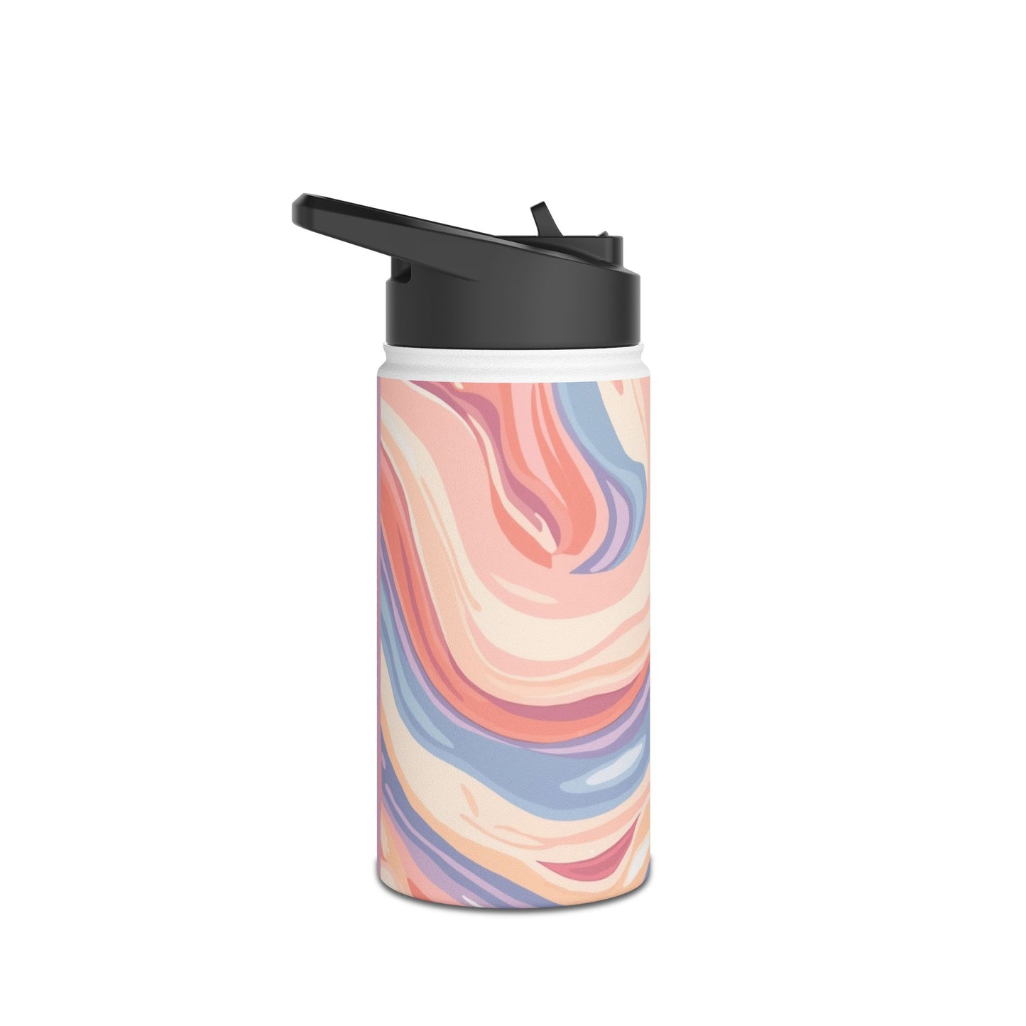 Pastel Marble Swirl Stainless Steel Water Bottle
