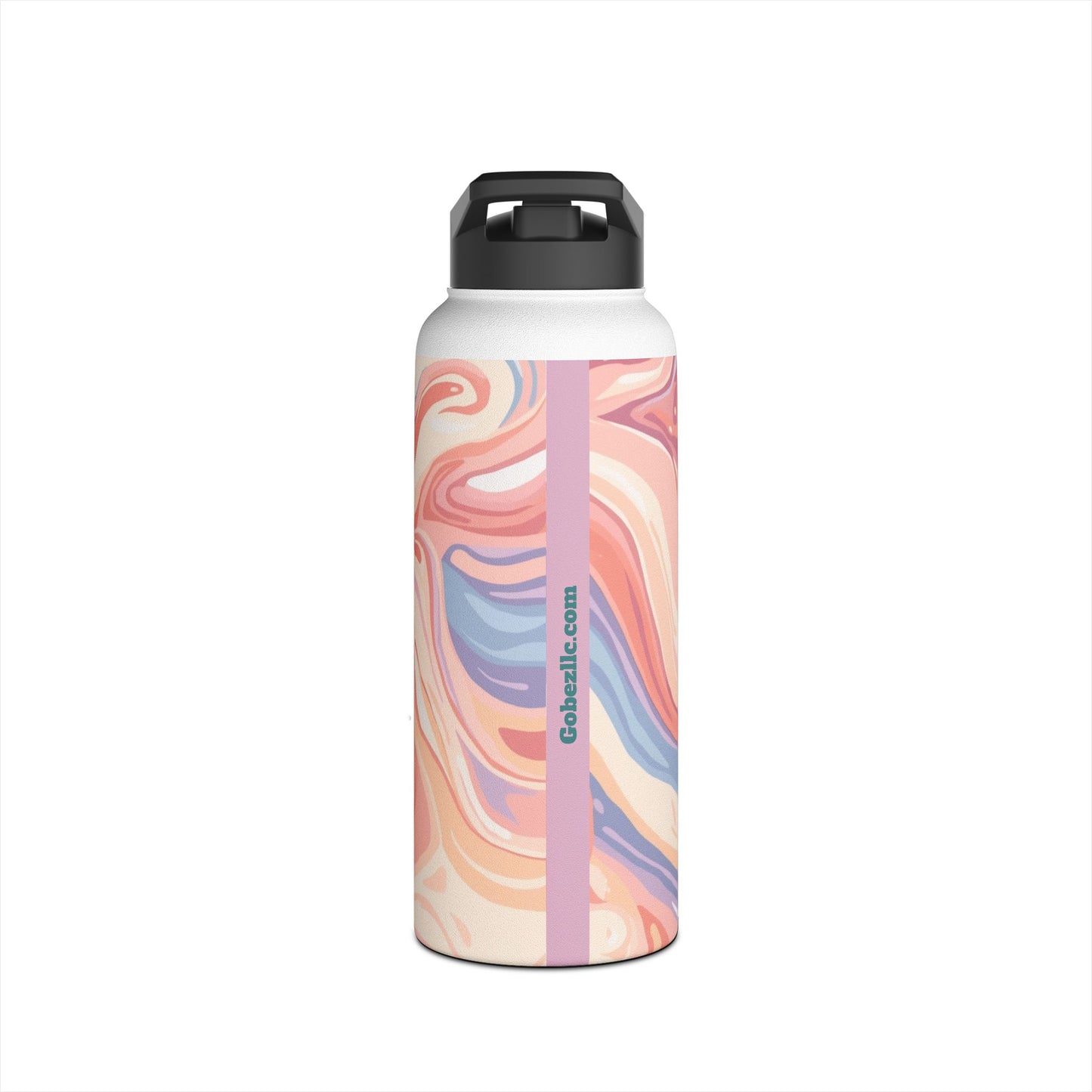 Pastel Marble Swirl Stainless Steel Water Bottle