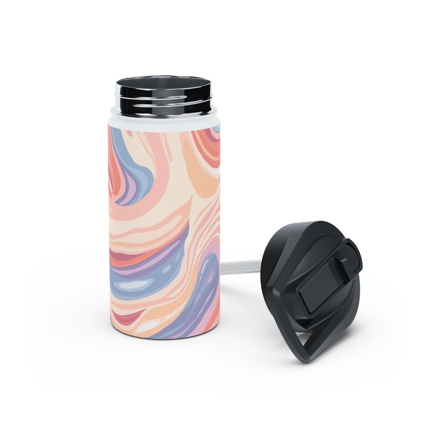 Pastel Marble Swirl Stainless Steel Water Bottle