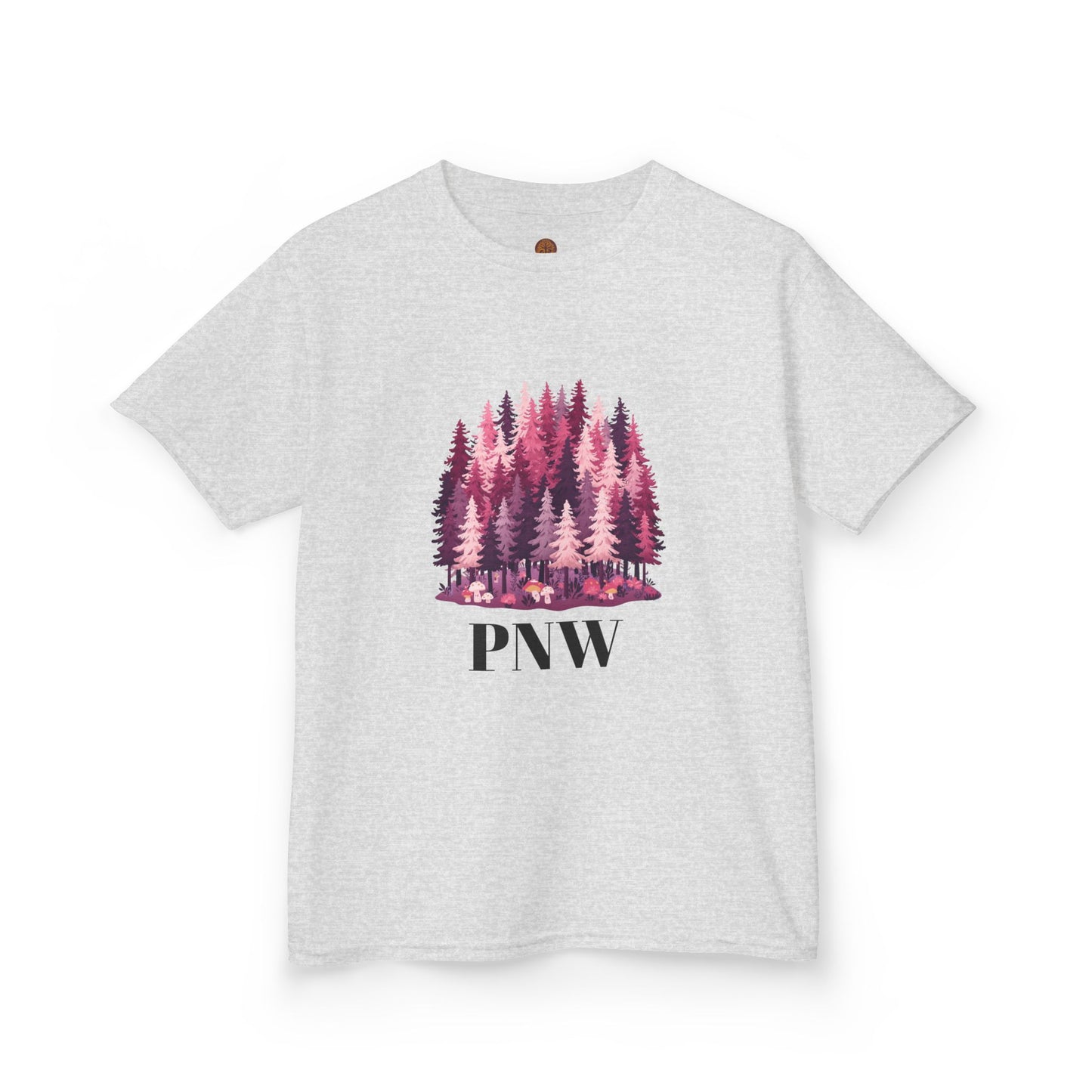 Pink Pine Forest Pacific Northwest woodland kids design