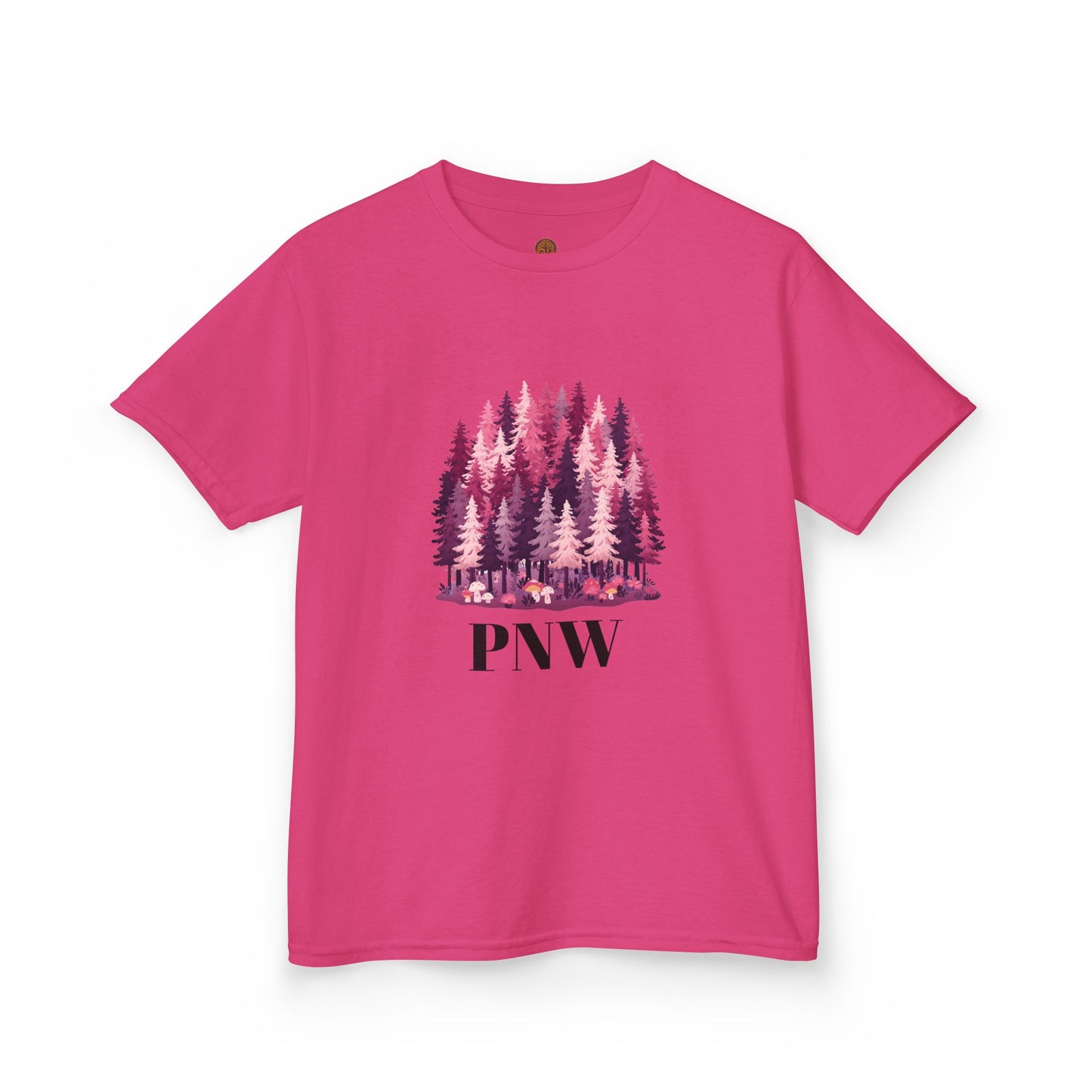Pink Pine Forest Pacific Northwest woodland kids design
