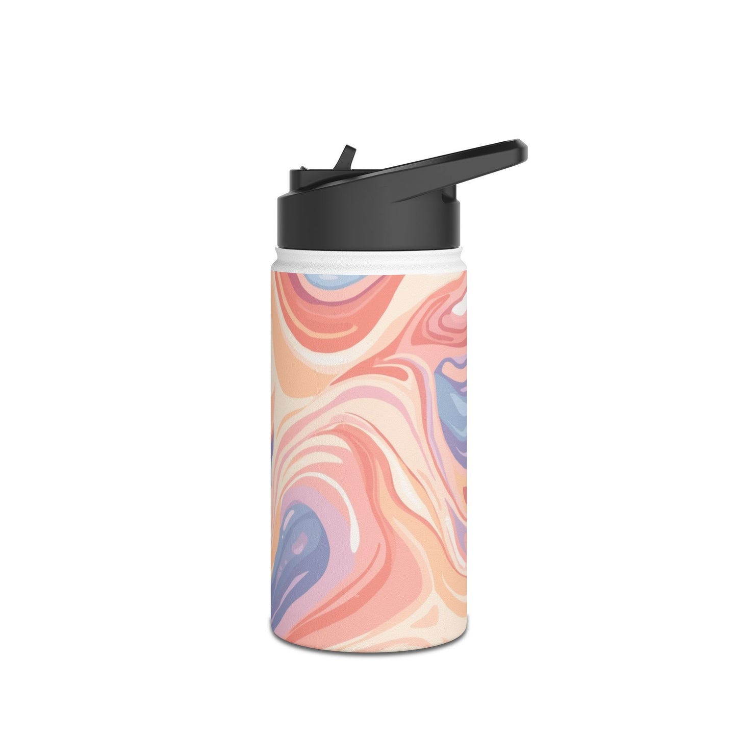 Pastel Marble Swirl Stainless Steel Water Bottle