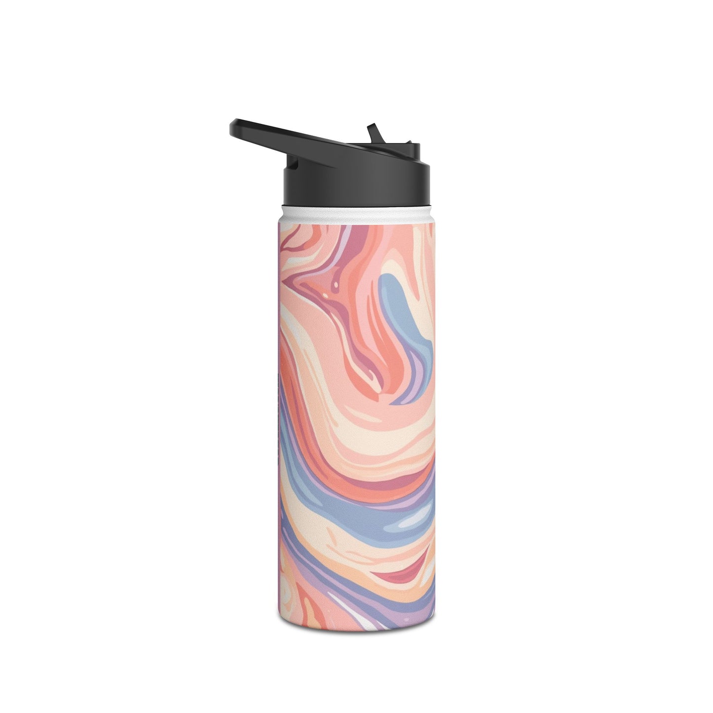 Pastel Marble Swirl Stainless Steel Water Bottle