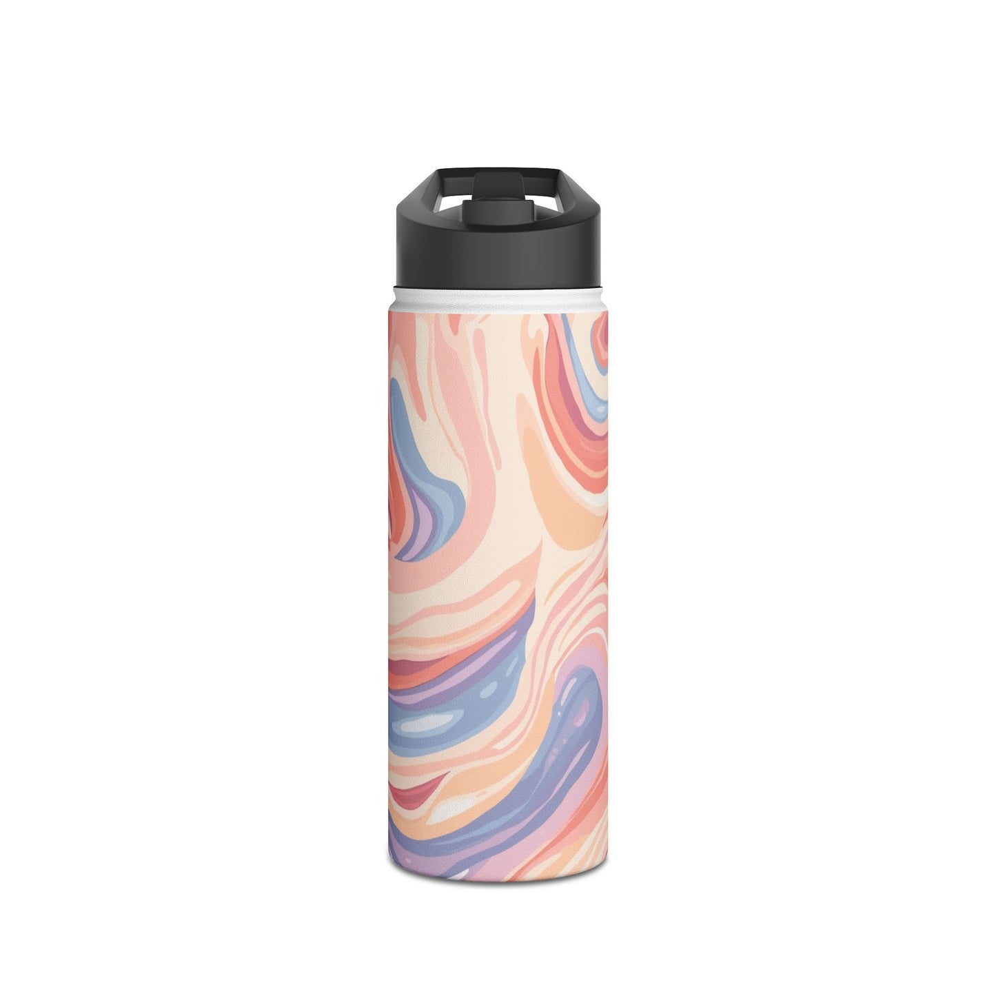 Pastel Marble Swirl Stainless Steel Water Bottle