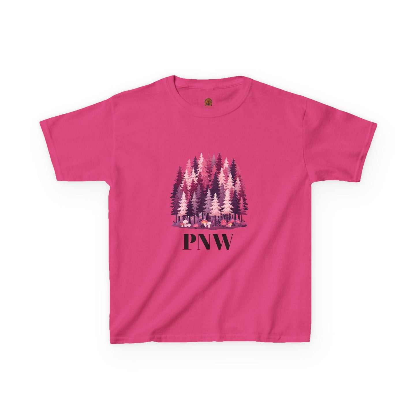 Pink Pine Forest Pacific Northwest woodland kids design