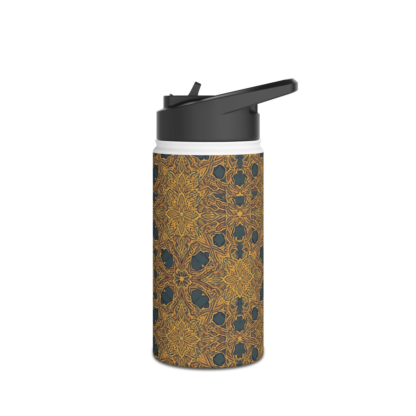 Mandala Gold Pattern Stainless Steel Water Bottle