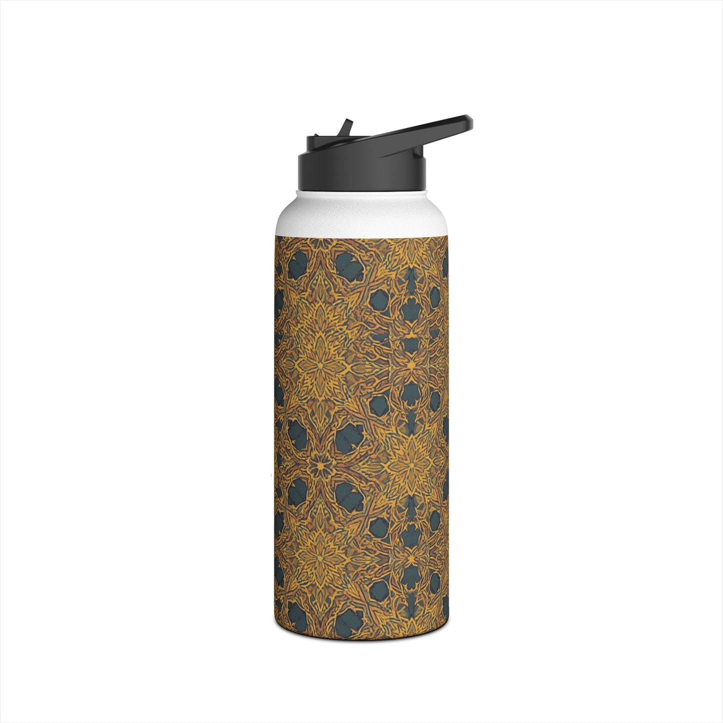 Mandala Gold Pattern Stainless Steel Water Bottle