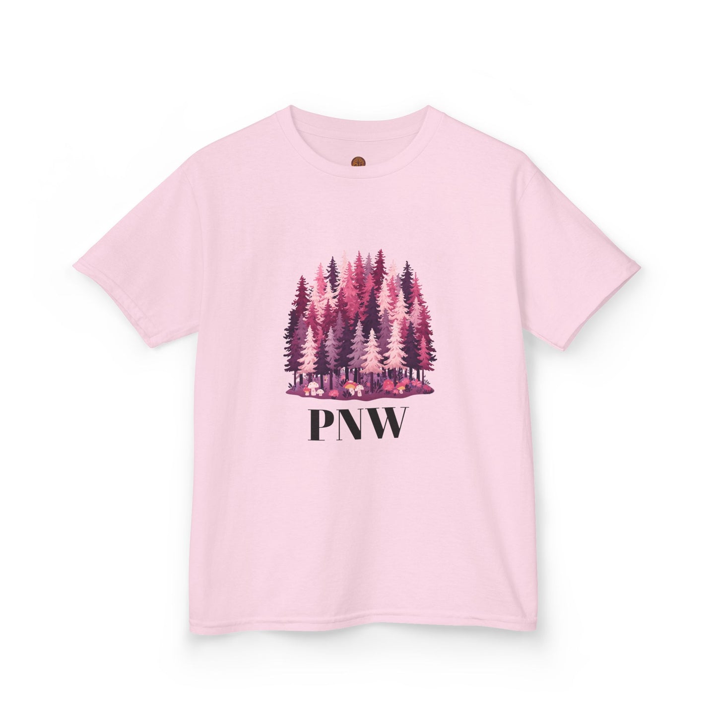 Pink Pine Forest Pacific Northwest woodland kids design